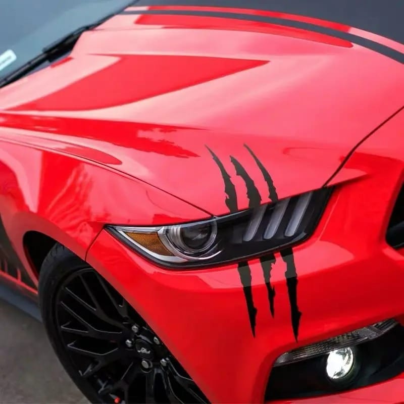 Car Styling Monster Claw Headlight Decals