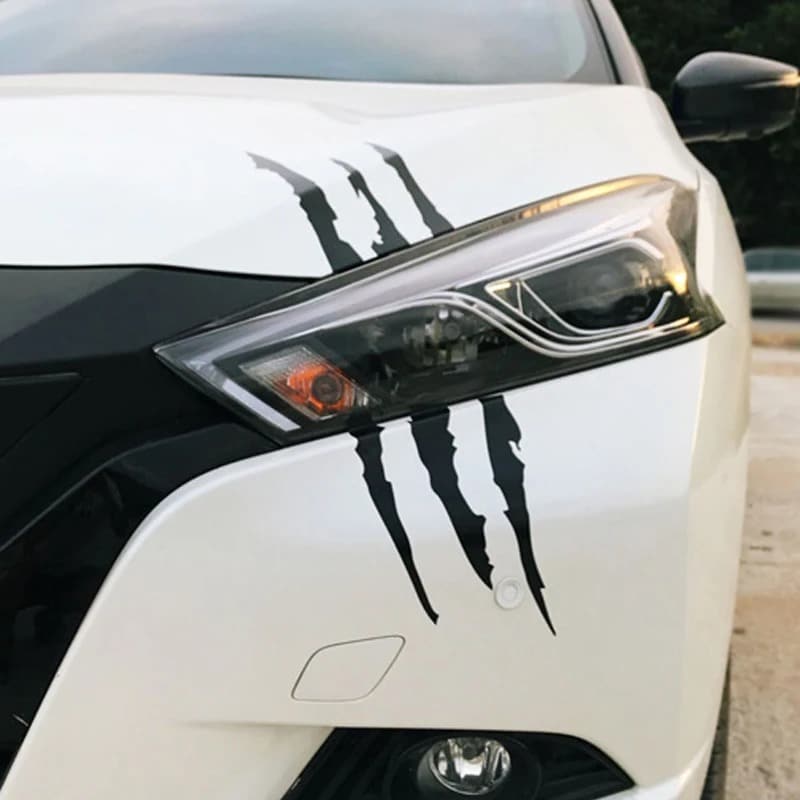 Car Styling Monster Claw Headlight Decals