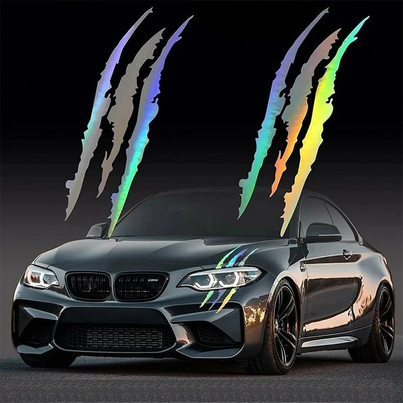 Car Styling Monster Claw Headlight Decals