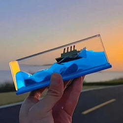 Unsinkable Ship Liquid Wave Desk Toy