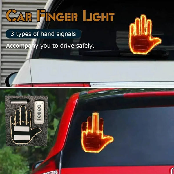 Middle Finger LED Car Light with Remote