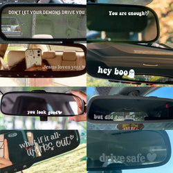 Car Rearview Mirror Decal