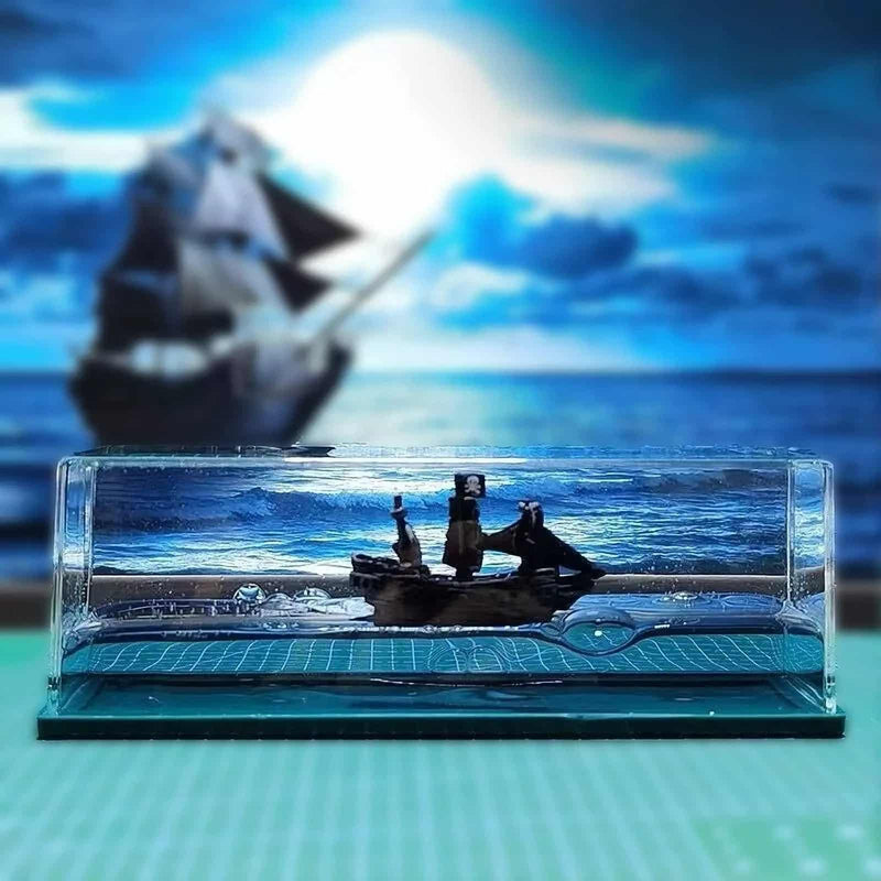 Unsinkable Ship Liquid Wave Desk Toy