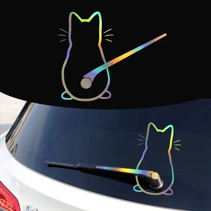 Fun Cat Rear Window Stickers