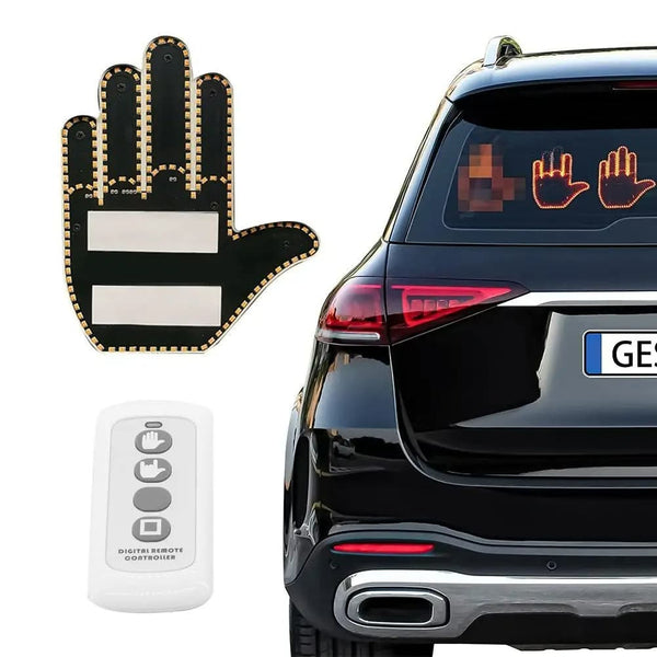 Middle Finger LED Car Light with Remote