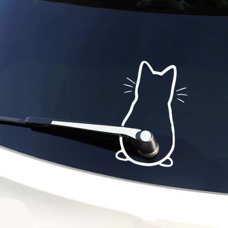 Fun Cat Rear Window Stickers