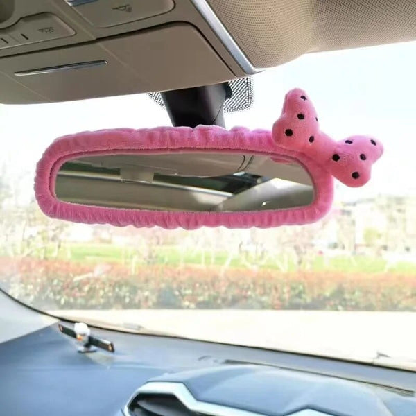 Cartoon Glitter Car Rearview Mirror Cover