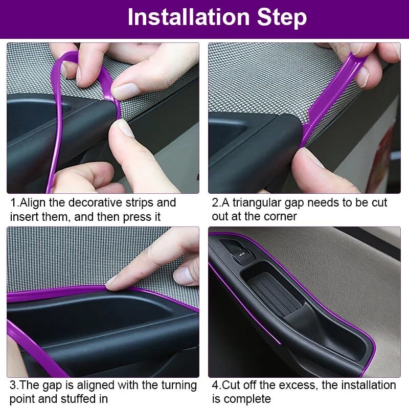 Universal 5M Car Moulding Decoration Strips - Interior Auto Trim