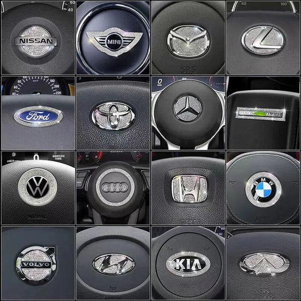 Car Bling Steering Wheel Logo Decal Sticker