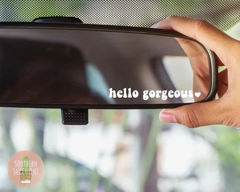 Car Rearview Mirror Decal