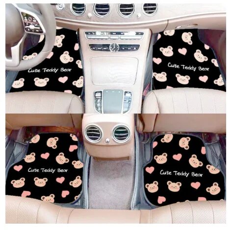 4PCS Custom Cartoon Car Floor Mats